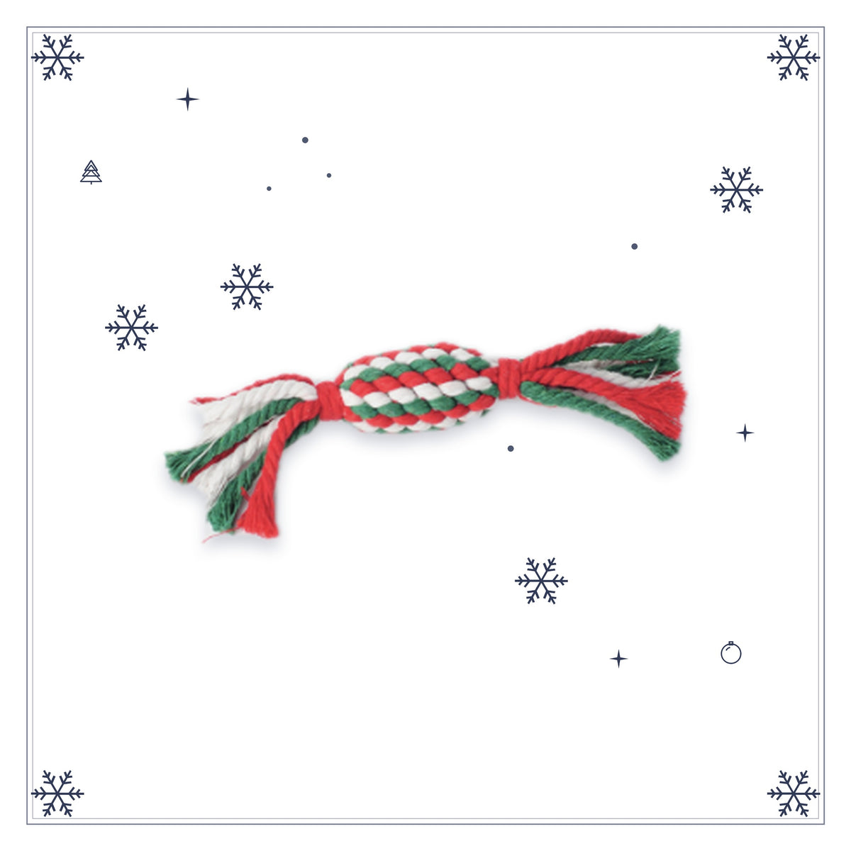 Holiday Rope Toy set – Festive Cotton Chew & Tug for Dogs