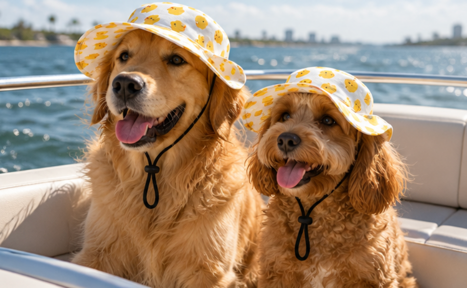 Cute Summer Printed dog Bucket Hat
